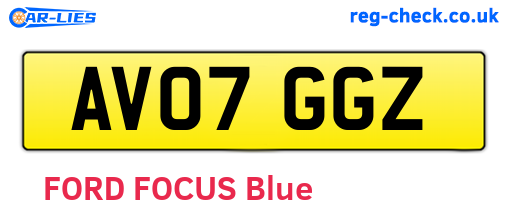 AV07GGZ are the vehicle registration plates.