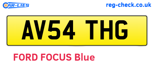 AV54THG are the vehicle registration plates.