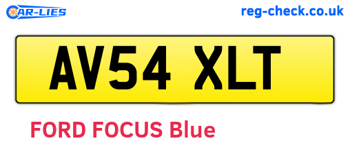 AV54XLT are the vehicle registration plates.