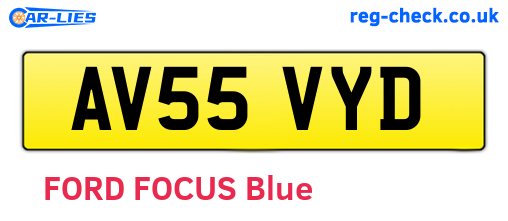 AV55VYD are the vehicle registration plates.