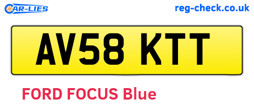 AV58KTT are the vehicle registration plates.