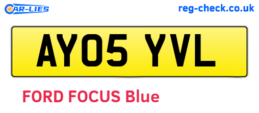AY05YVL are the vehicle registration plates.