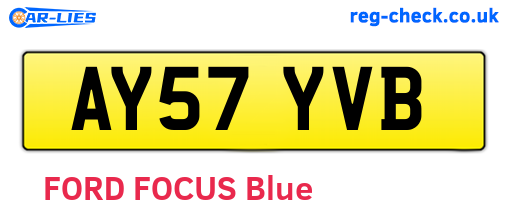AY57YVB are the vehicle registration plates.