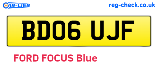 BD06UJF are the vehicle registration plates.