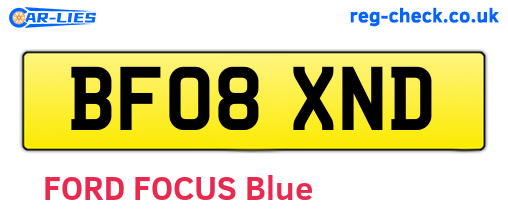 BF08XND are the vehicle registration plates.