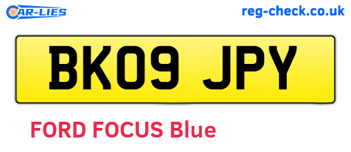 BK09JPY are the vehicle registration plates.