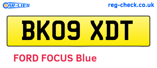BK09XDT are the vehicle registration plates.