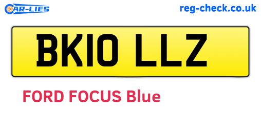 BK10LLZ are the vehicle registration plates.