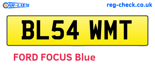 BL54WMT are the vehicle registration plates.