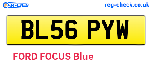 BL56PYW are the vehicle registration plates.