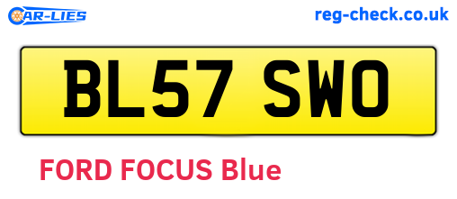 BL57SWO are the vehicle registration plates.