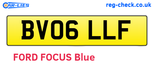 BV06LLF are the vehicle registration plates.