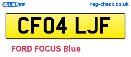 CF04LJF are the vehicle registration plates.