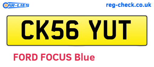CK56YUT are the vehicle registration plates.