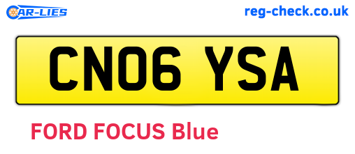 CN06YSA are the vehicle registration plates.