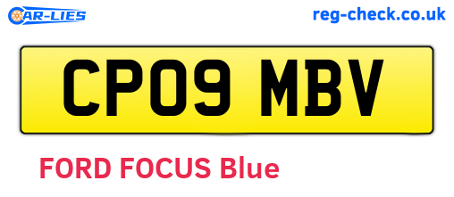 CP09MBV are the vehicle registration plates.