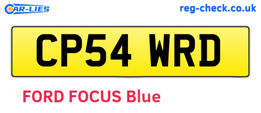 CP54WRD are the vehicle registration plates.