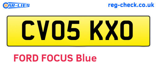 CV05KXO are the vehicle registration plates.