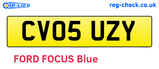 CV05UZY are the vehicle registration plates.