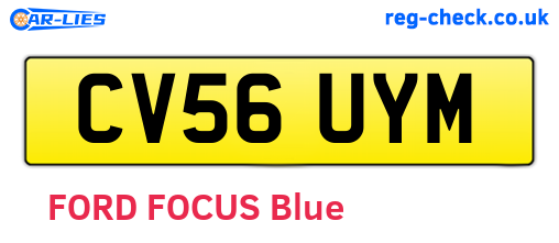 CV56UYM are the vehicle registration plates.