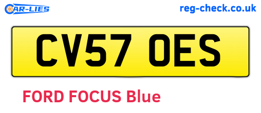 CV57OES are the vehicle registration plates.