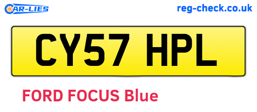 CY57HPL are the vehicle registration plates.
