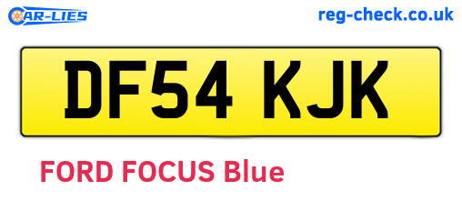 DF54KJK are the vehicle registration plates.