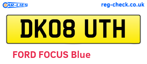 DK08UTH are the vehicle registration plates.