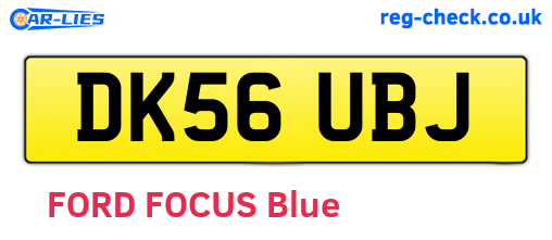 DK56UBJ are the vehicle registration plates.