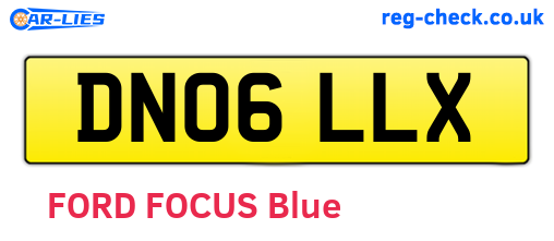 DN06LLX are the vehicle registration plates.