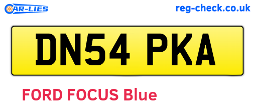 DN54PKA are the vehicle registration plates.