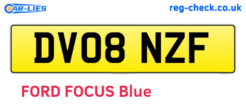 DV08NZF are the vehicle registration plates.