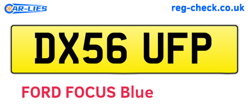 DX56UFP are the vehicle registration plates.