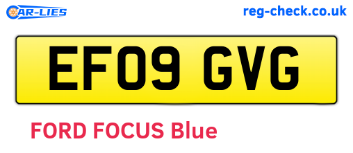 EF09GVG are the vehicle registration plates.