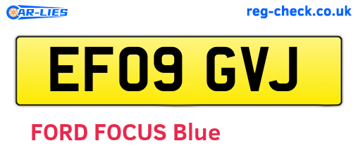 EF09GVJ are the vehicle registration plates.