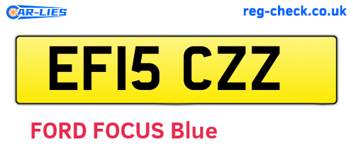 EF15CZZ are the vehicle registration plates.