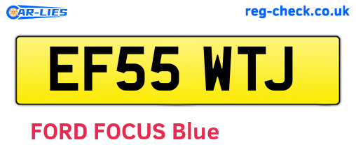 EF55WTJ are the vehicle registration plates.