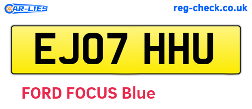 EJ07HHU are the vehicle registration plates.