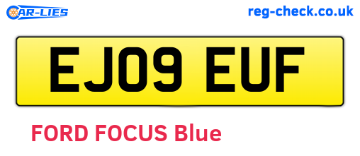 EJ09EUF are the vehicle registration plates.