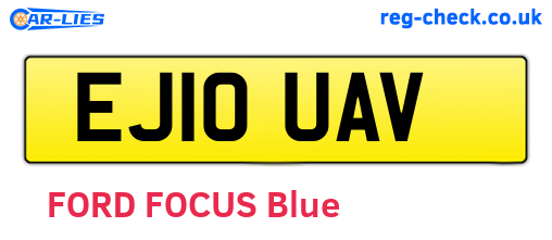 EJ10UAV are the vehicle registration plates.