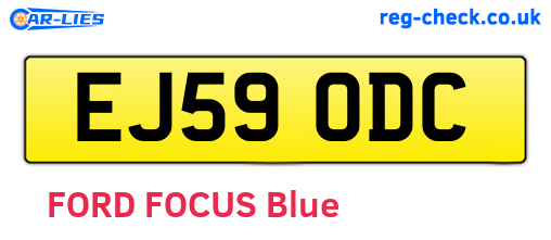 EJ59ODC are the vehicle registration plates.