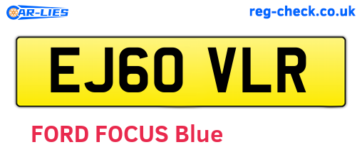 EJ60VLR are the vehicle registration plates.