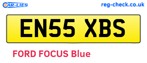 EN55XBS are the vehicle registration plates.