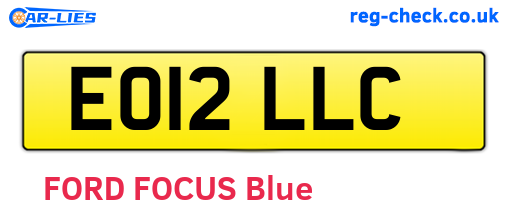 EO12LLC are the vehicle registration plates.