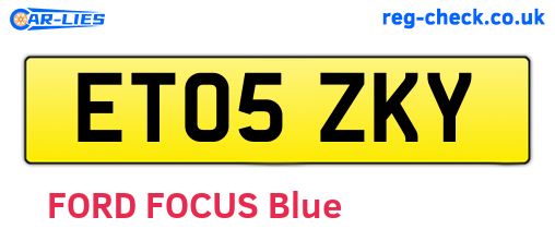 ET05ZKY are the vehicle registration plates.