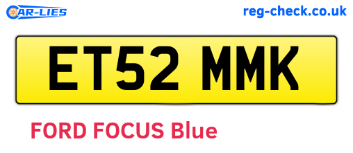 ET52MMK are the vehicle registration plates.