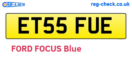 ET55FUE are the vehicle registration plates.