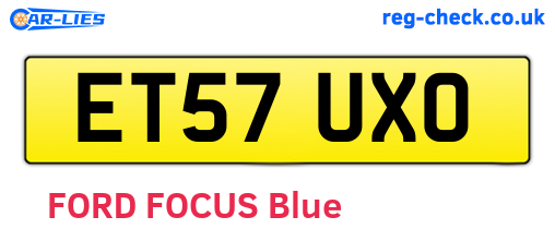 ET57UXO are the vehicle registration plates.