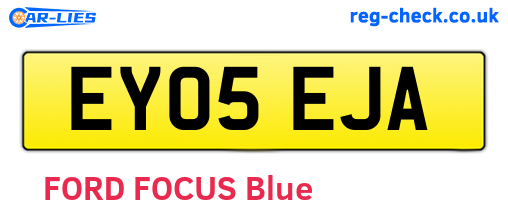 EY05EJA are the vehicle registration plates.