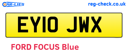 EY10JWX are the vehicle registration plates.
